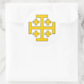 Sticker Rond Baguette de croix de Jérusalem (Sac)