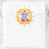 Sticker Rond Baguette de ganesha rose (Sac)