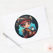 Sticker Rond Baguette de pirate (Enveloppe)