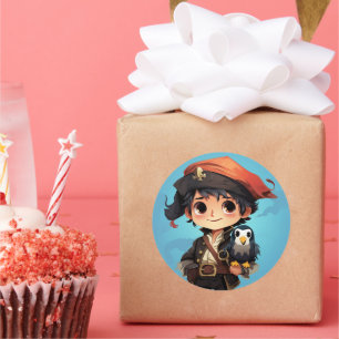Sticker Rond Baguette de pirate