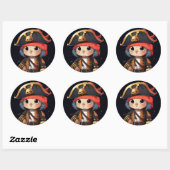 Sticker Rond Baguette de pirate (Feuille)