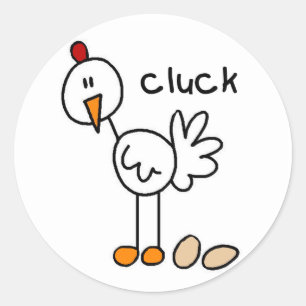 Sticker Rond Baguette de poulet