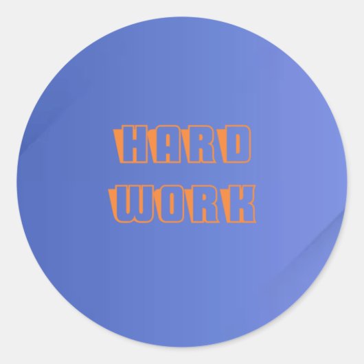 Sticker Rond Baguette de travail dur à vendre. (Devant)
