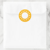 Sticker Rond Baguette design d'illustration solaire mignonne. A (Sac)