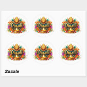 Sticker Rond Baguette Diwali (Feuille)