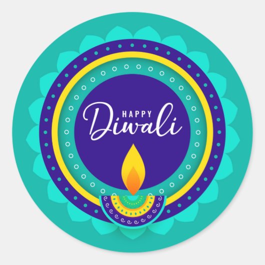 Sticker Rond Baguette Diwali (Devant)