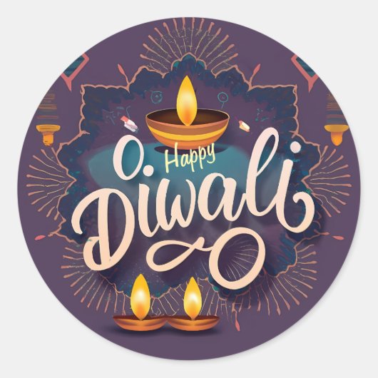 Sticker Rond Baguette Diwali (Devant)
