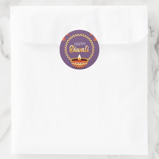 Sticker Rond Baguette Diwali (Sac)