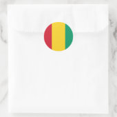 Sticker Rond Baguette Drapeau Guinée (Sac)