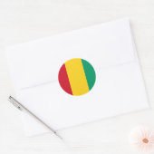 Sticker Rond Baguette Drapeau Guinée (Enveloppe)