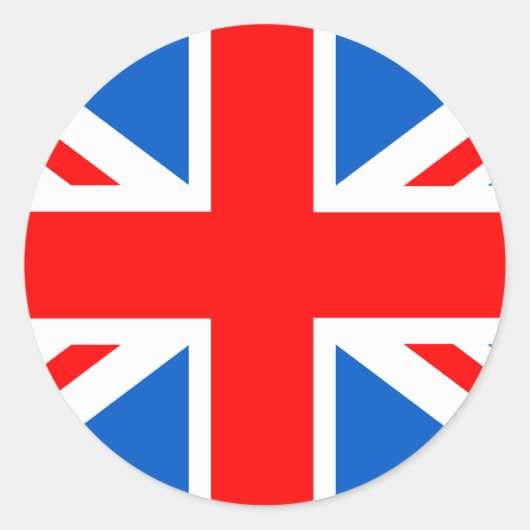 Sticker Rond Baguette du drapeau britannique (Devant)