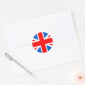 Sticker Rond Baguette du drapeau britannique (Enveloppe)