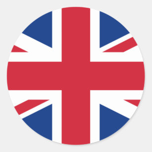 Sticker Rond Baguette du drapeau britannique
