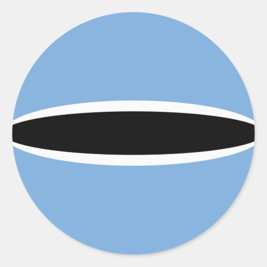 Sticker Rond Baguette du drapeau Fisheye du Botswana (Devant)