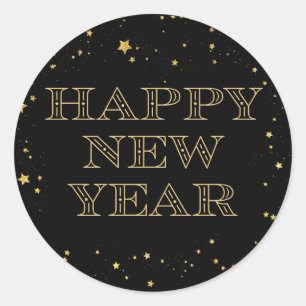 Sticker Rond Baguette du Nouvel An - Soirée du Nouvel An