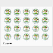 Sticker Rond Baguette du pavillon du Belize (Feuille)