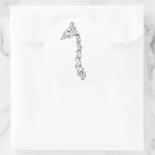 Sticker Rond Baguette en girafe (Sac)