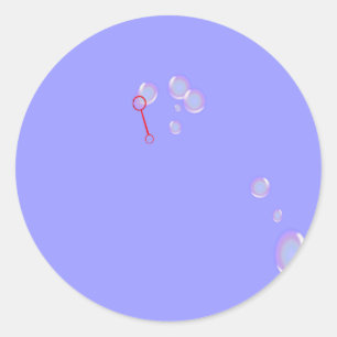 Sticker Rond Baguette et bulles