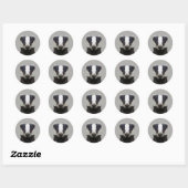 Sticker Rond Baguette géométrique mignonne (Feuille)