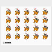 Sticker Rond Baguette japonaise - hanafuda (Feuille)