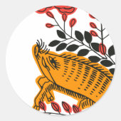 Sticker Rond Baguette japonaise - hanafuda (Devant)