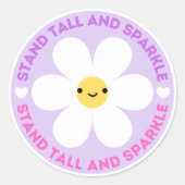 Sticker Rond Baguette moelleuse Pastel Stand Tall et Sparkle (Devant)