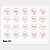 Sticker Rond Baguette Pastel Classic Rond Bonne Pâques (Feuille)