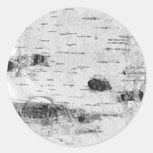 Sticker Rond Baguette ronde classique motif écorce de bouleau