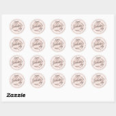 Sticker Rond Baguette ronde classique XOXO pour la Saint-Galent (Feuille)