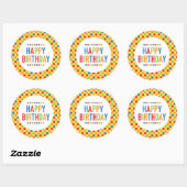 Sticker Rond Baguette ronde pour anniversaire heureuse (Feuille)