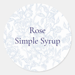 Sticker Rond Baguette rose simple Sirop