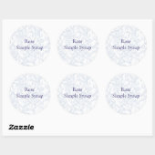 Sticker Rond Baguette rose simple Sirop (Feuille)