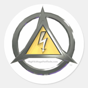 Sticker Rond Baguettes à haute tension Hot Rods