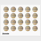 Sticker Rond Baguettes d'anniversaire joyeuses (Feuille)