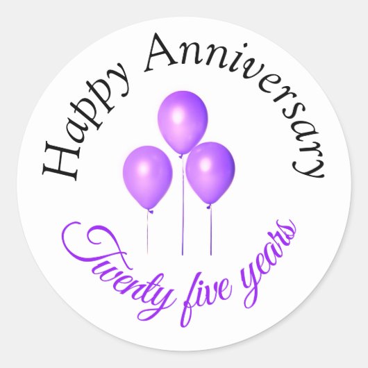 Sticker Rond Baguettes d'anniversaire joyeuses (Devant)