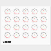 Sticker Rond Baguettes d'anniversaire joyeuses (Feuille)