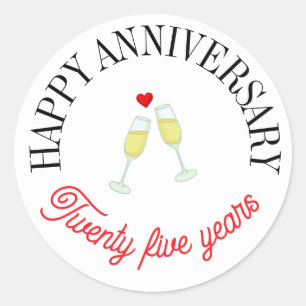 Sticker Rond Baguettes d'anniversaire joyeuses