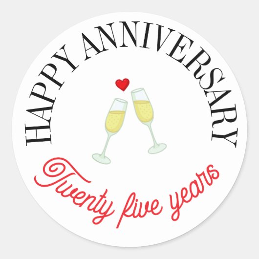 Sticker Rond Baguettes d'anniversaire joyeuses (Devant)