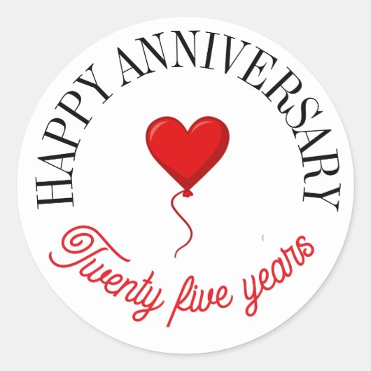 Sticker Rond Baguettes d'anniversaire joyeuses (Devant)