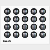 Sticker Rond Baguettes de fête de danse lustrées. (Feuille)