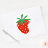 Sticker Rond Baguettes de fruits de fraise et joints (Enveloppe)