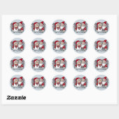 Sticker Rond Baguettes de Noël joyeuses (Feuille)