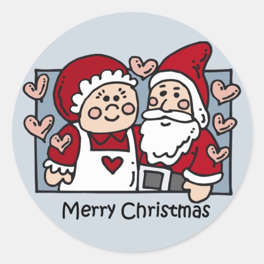 Sticker Rond Baguettes de Noël joyeuses (Devant)