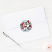 Sticker Rond Baguettes de Noël joyeuses (Enveloppe)