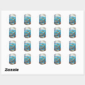 Sticker Rond Baguettes joyeuses (Feuille)