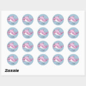 Sticker Rond Baguettes personnalisées Dolphins (Feuille)