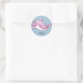 Sticker Rond Baguettes personnalisées Dolphins (Sac)