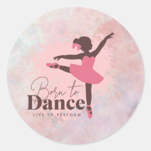Sticker Rond Baguettes rose pour les amateurs de ballet