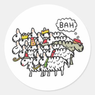 Sticker Rond Bah Humbug