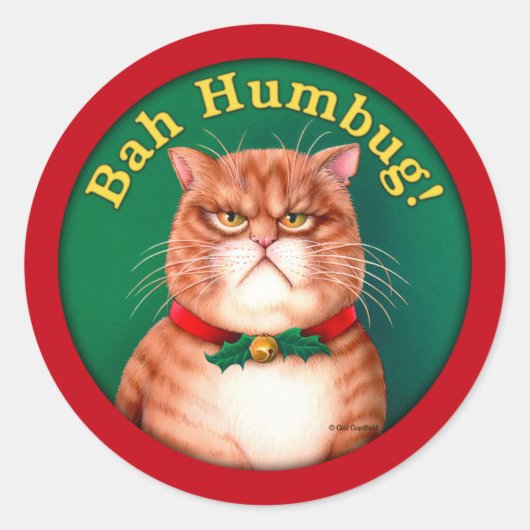 Sticker Rond Bah Humbug (Devant)